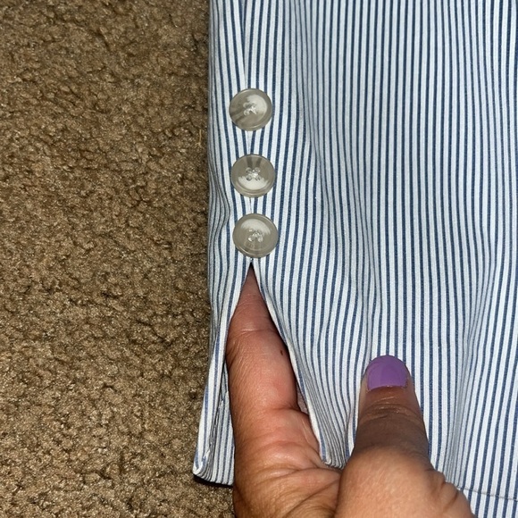 Chico’s So Slimming 360 Brigitte Slim Ankle Pant Icon Stripe Blue 20 - Picture 8 of 12